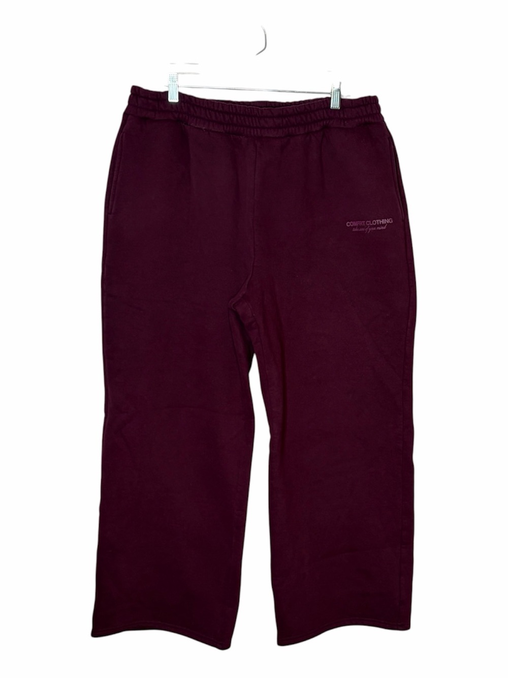 Womens Comfrt Straight Leg Gratitude Sweatpants Maroon Size 2XL